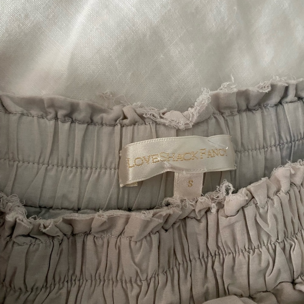 LoveShackFancy Tiered Ruffle Mini Skirt - Picture 2 of 3